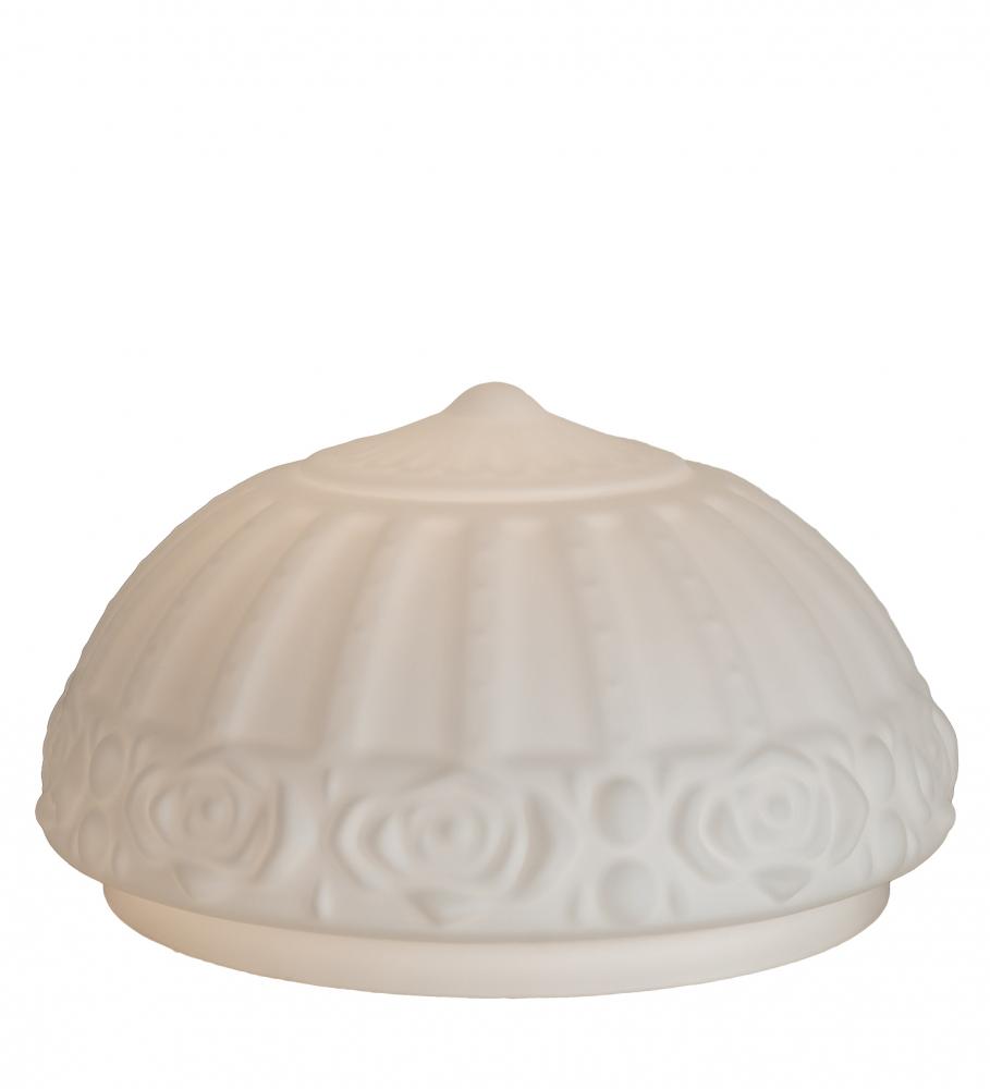 14&#34; Wide White Puffy Rose Shade