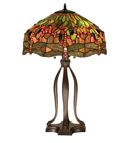 31&#34; High Tiffany Hanginghead Dragonfly Table Lamp