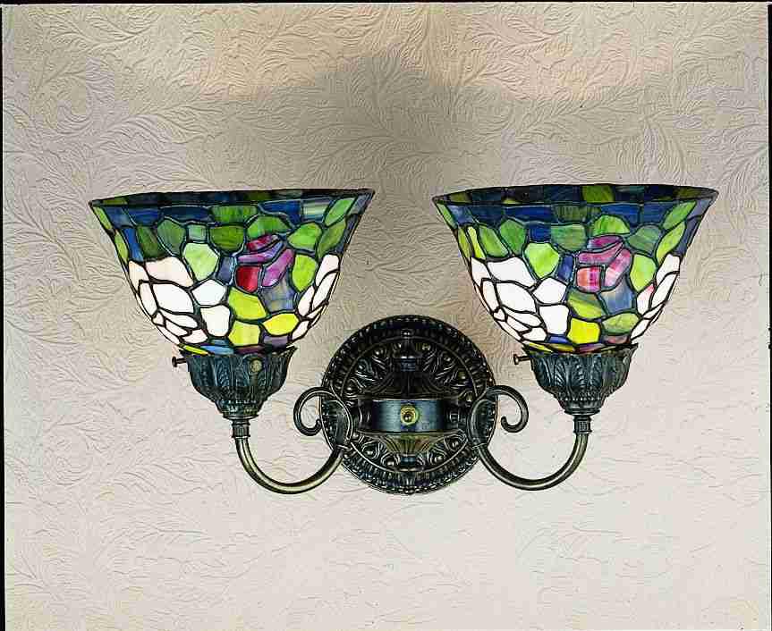 18&#34; Wide Rosebush 2 Light Wall Sconce