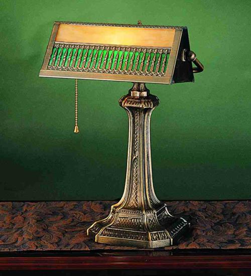 13&#34; High Gothic Mission Banker&#39;s Lamp