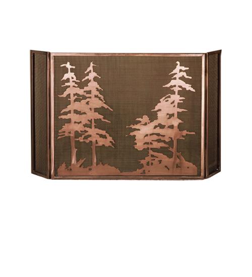 50&#34;W X 30&#34;H Tall Pines Fireplace Screen