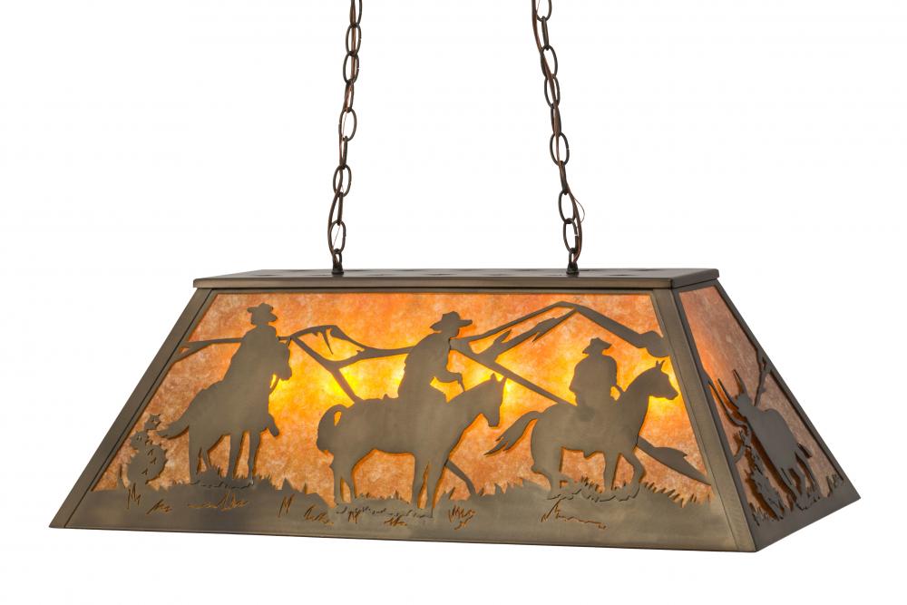 33&#34;L Rustlers Oblong Pendant