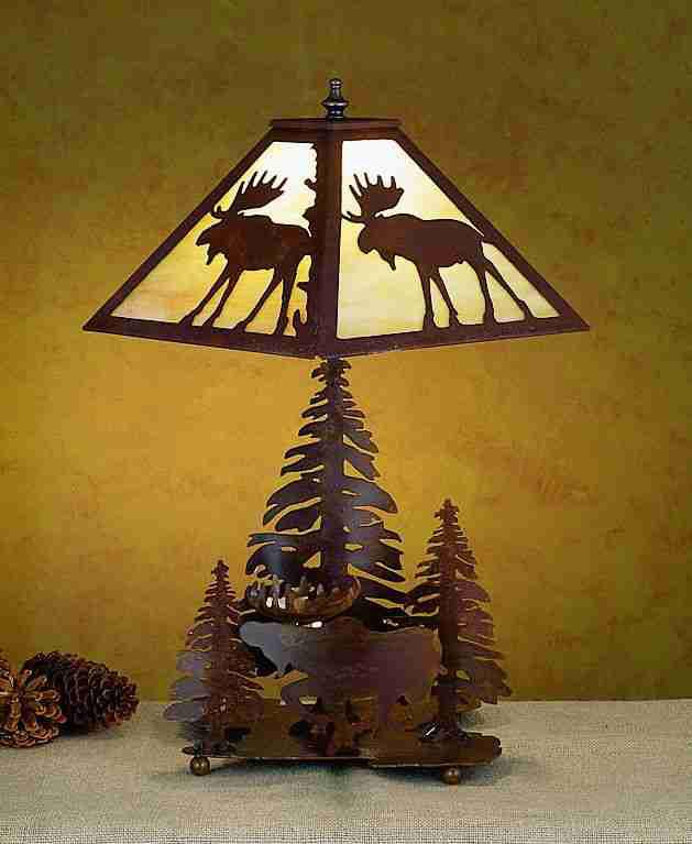 21&#34;H Moose on the Loose Table Lamp