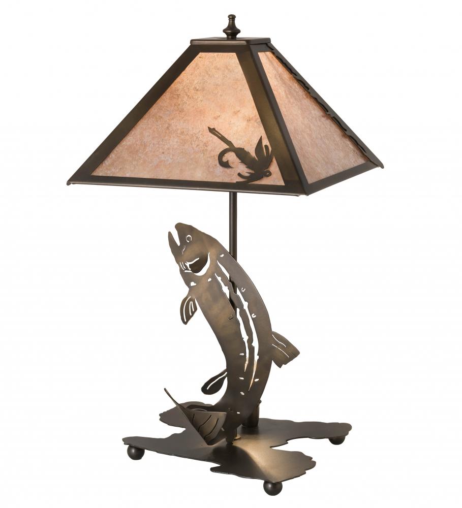 21&#34;H Leaping Trout Table Lamp