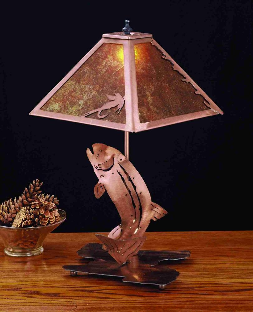 21&#34;H Leaping Trout Table Lamp