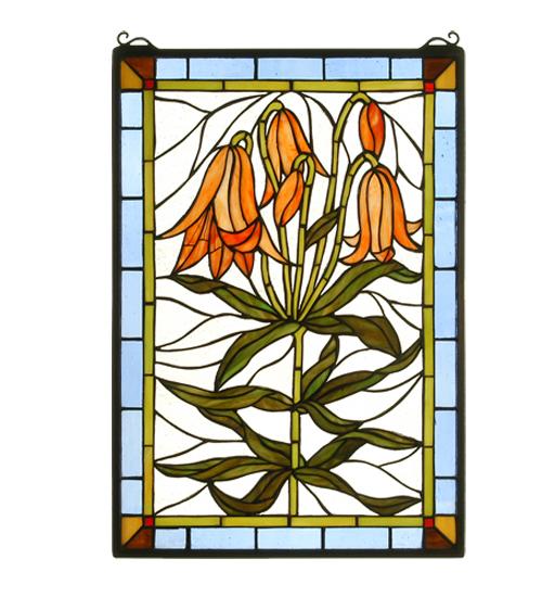 16&#34; Wide X 24&#34; High Trumpet Lily Stained Glass Window