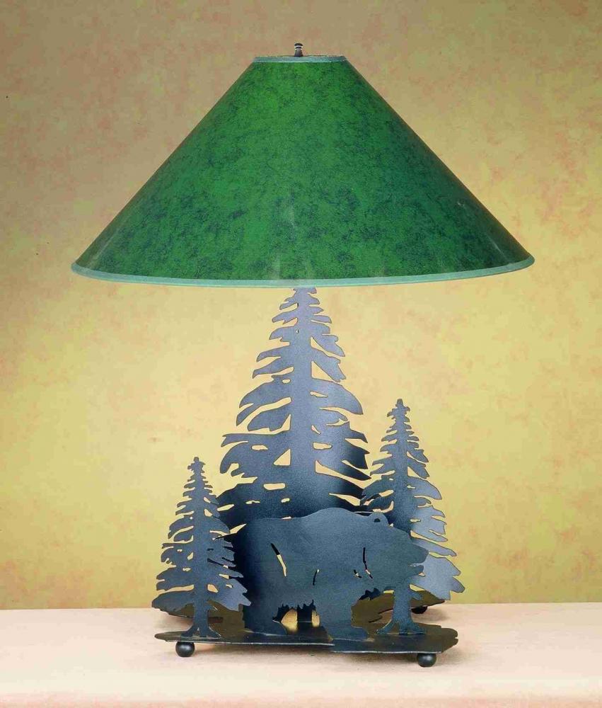 19&#34;H Grizzly Bear Through the Trees Table Lamp