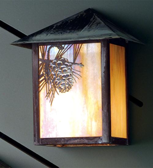 9&#34;W Seneca Winter Pine Wall Sconce