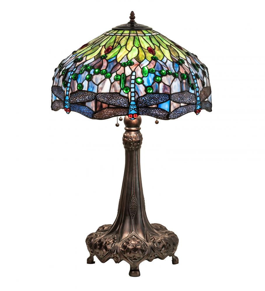 31&#34; High Tiffany Hanginghead Dragonfly Table Lamp