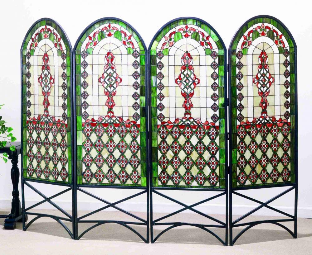 80&#34; Wide X 58&#34; High Quatrefoil Classical Room Divider