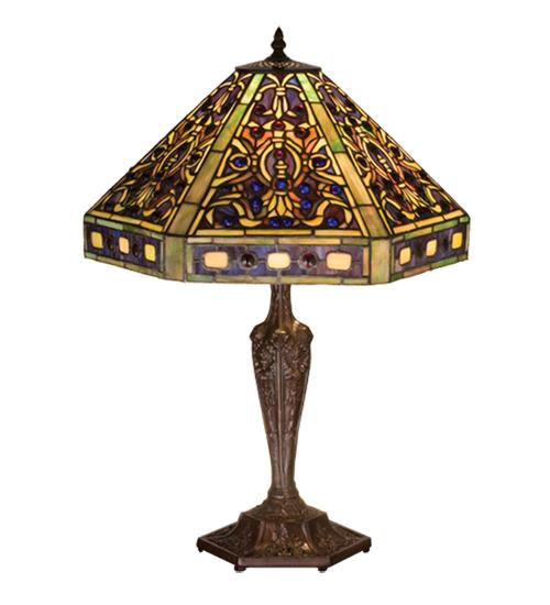 23.5&#34;H Tiffany Elizabethan Table Lamp