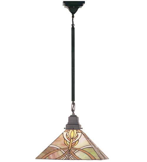 13&#34;Sq Glasgow Bungalow Pendant.609