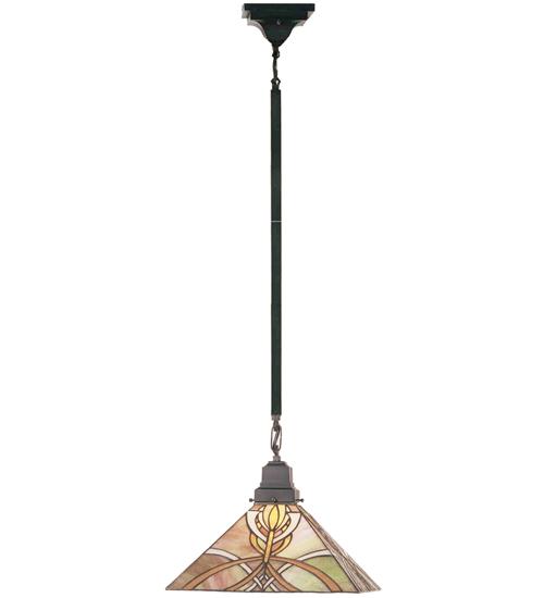 13&#34;Sq Glasgow Bungalow Pendant.609