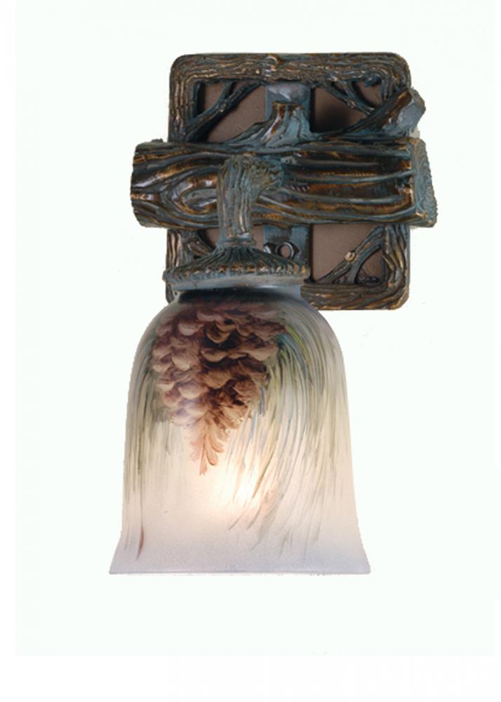 6&#34; Wide Pinecone Hand Painted Wall Sconce