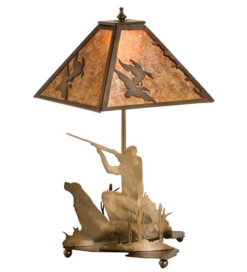 20&#34;H Duck Hunter W/Dog Table Lamp