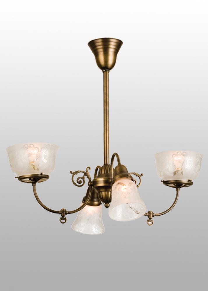 28&#34; Long Revival Gas & Electric 4 Light Oblong Chandelier