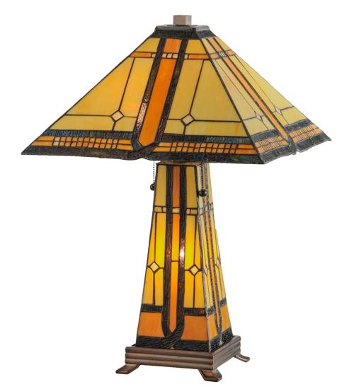 25&#34;H Sierra Prairie Mission Lighted Base Table Lamp