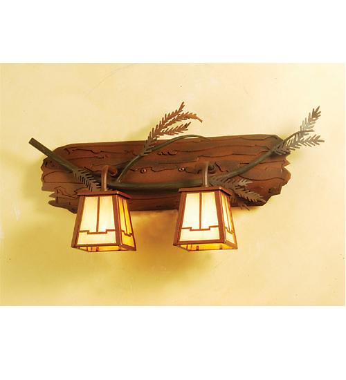 24&#34;W Pine Branch Valley View 2 LT Wall Sconce