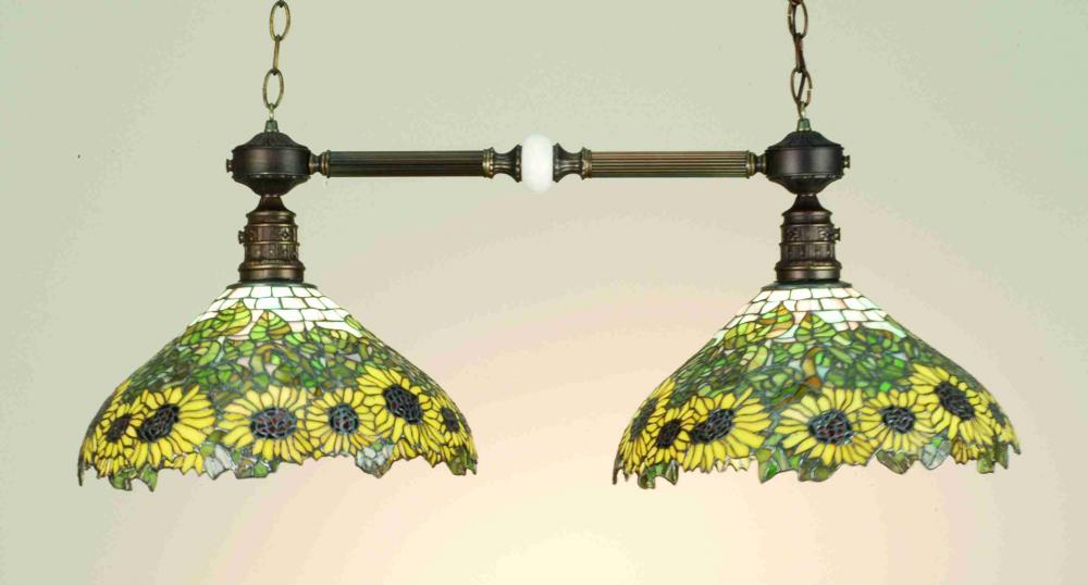 35&#34; Long Wild Sunflower 2 LT Island Pendant