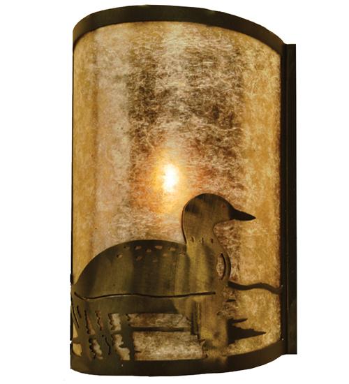 8&#34;W Loon Right Wall Sconce