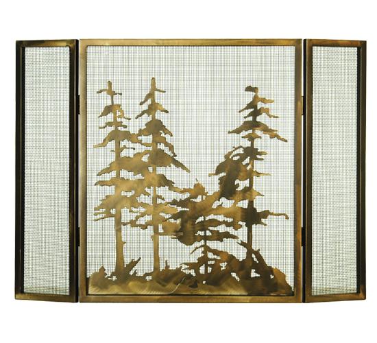 36&#34;W X 26&#34;H Tall Pines Fireplace Screen