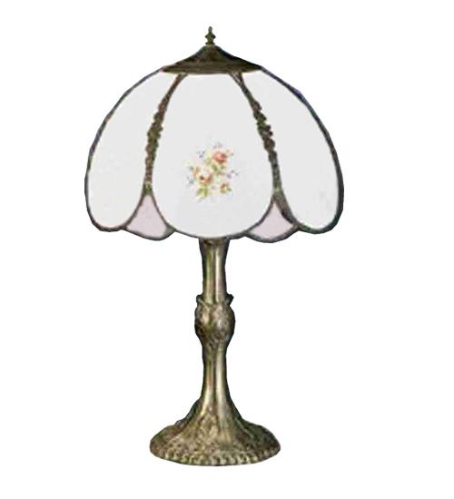 22&#34;H Roses Hand Painted Table Lamp