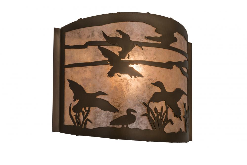 12&#34;W Ducks in Flight Wall Sconce