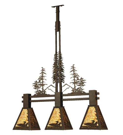 30&#34;L Loon Tall Pines 3 LT Island Pendant