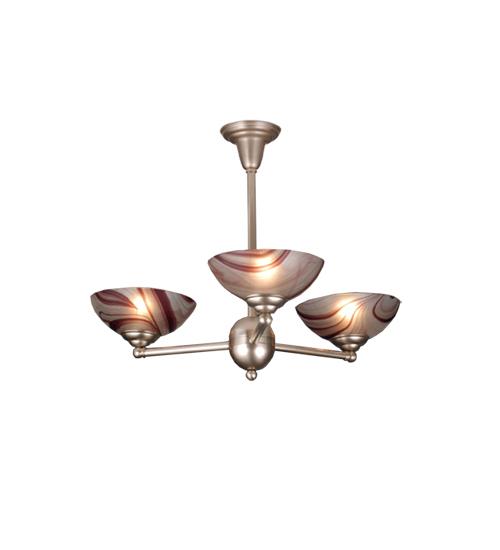 31&#34;W Deco Ball Chambord Swirl 3 LT Chandelier