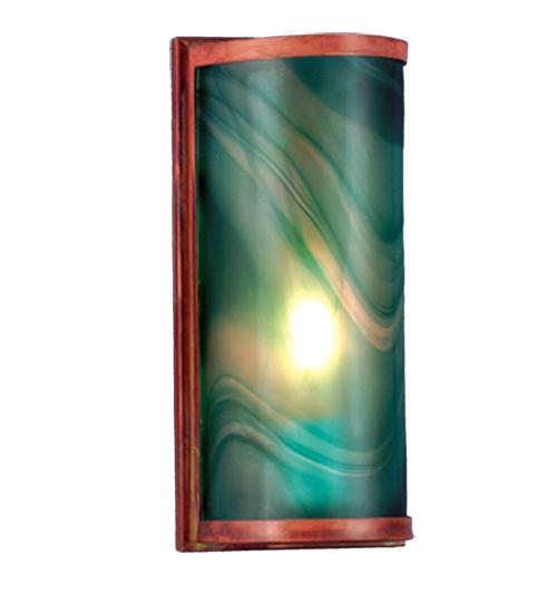 5.5&#34;W Cylinder Mente Swirl Fused Glass Wall Sconce