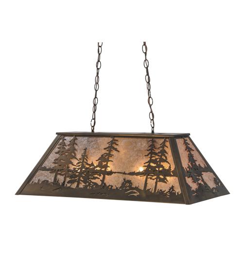 33&#34; Long Tall Pines Oblong Pendant