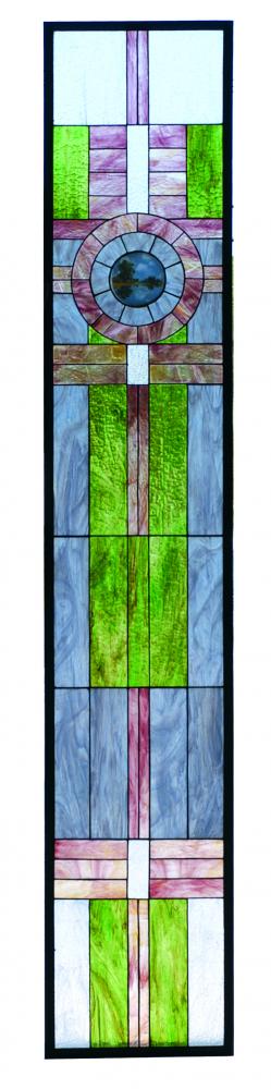 15.25&#34;W X 83.75&#34;H Maxfield Parrish Custom Stained Glass Window