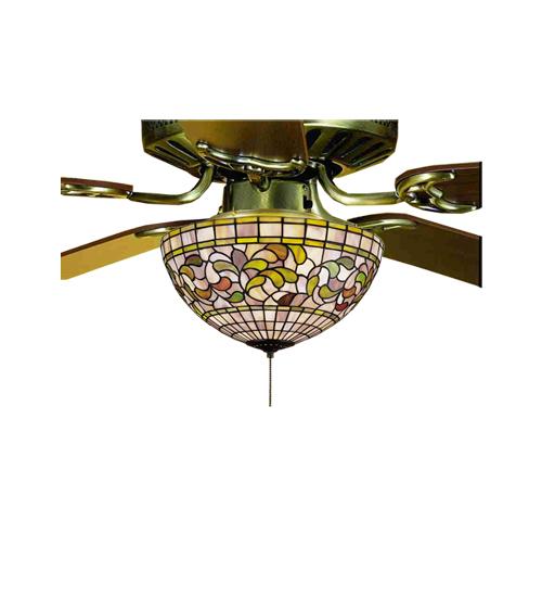 16&#34; Wide Tiffany Turning Leaf Fan Light Fixture