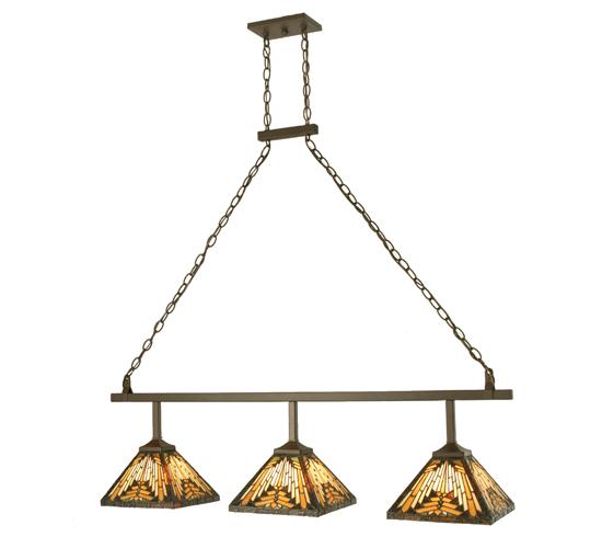 46&#34; Long Nuevo Mission 3 Light Island Pendant