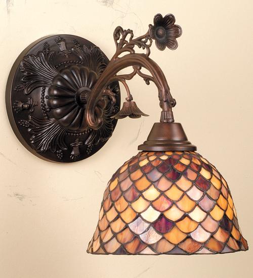 8&#34; Wide FISHSCALE Wall Sconce