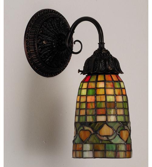 5.5&#34;W Tiffany Acorn Wall Sconce