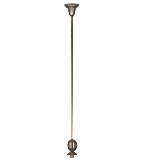 5&#34;W Revival Brushed Nickel Deco Ball Pendant Hardware