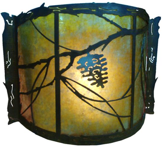 12&#34;W Whispering Pines Wall Sconce