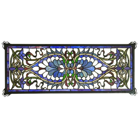 29&#34;W X 11&#34;H Antoinette Transom Stained Glass Window