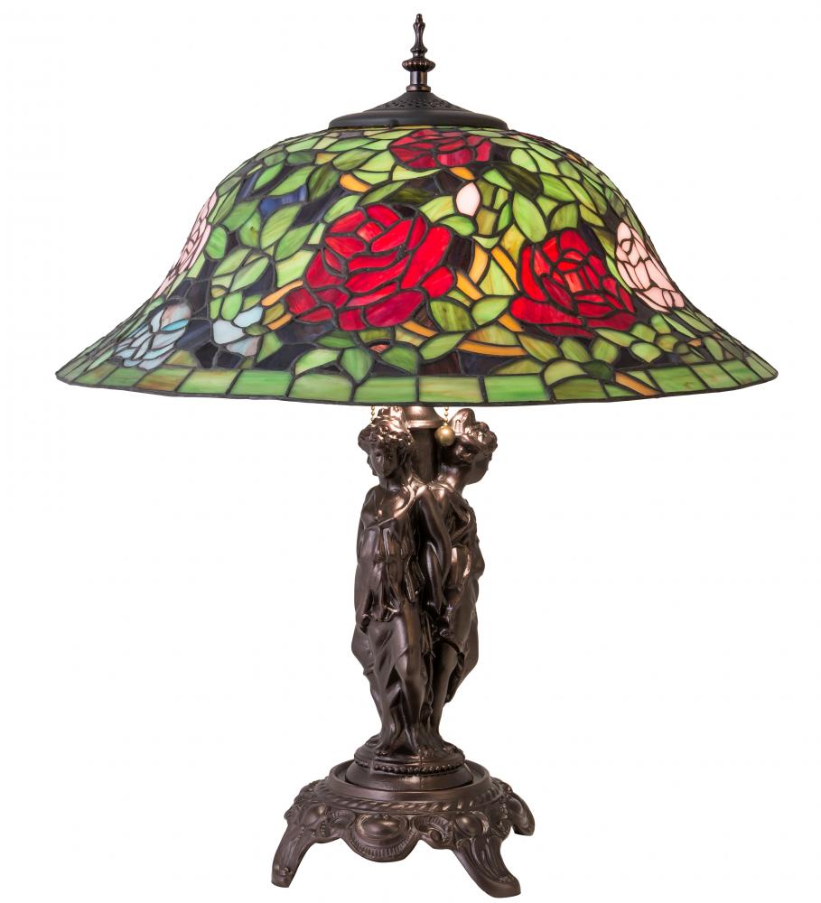 24&#34; High Tiffany Rosebush Table Lamp