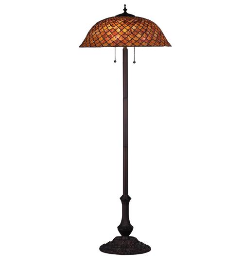 64&#34;H Tiffany Fishscale Floor Lamp