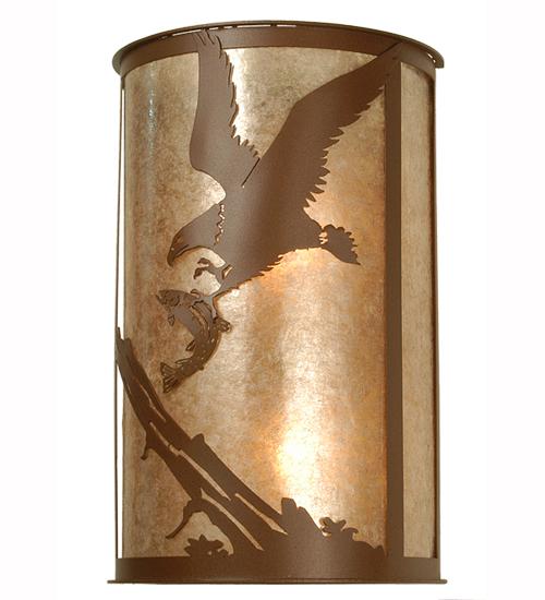 12&#34;W Strike of the Eagle Wall Sconce