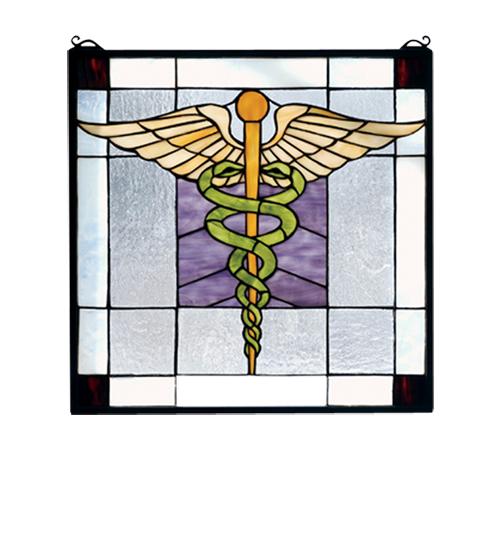 18&#34;W X 18&#34;H Medical Stained Glass Window