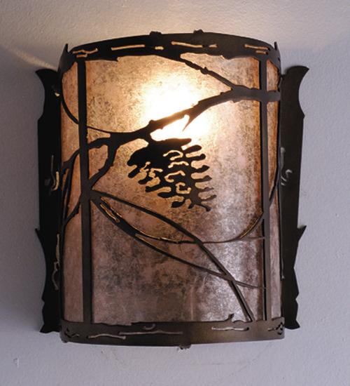 6.5&#34; Wide Whispering Pines Wall Sconce