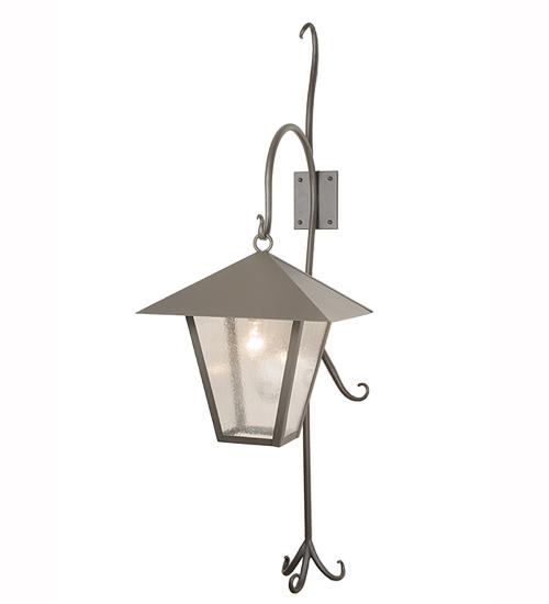 18&#34;W Vine Lantern Shepherd&#39;s Hook Outdoor Wall Sconce