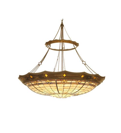 57&#34; Wide Fleur-de-Lite Inverted Pendant