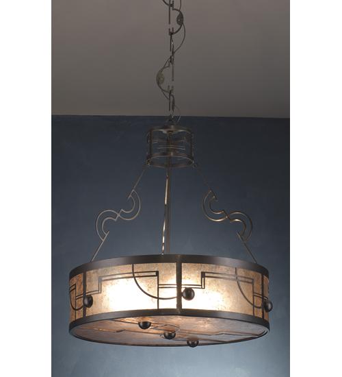 25&#34; Wide Revival Deco Inverted Pendant