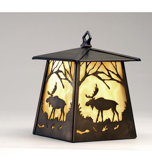 7&#34; Wide Moose at Dawn Hanging Wall Sconce