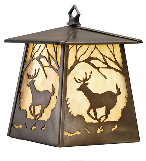 7.5&#34;W Deer at Dawn Hanging Wall Sconce