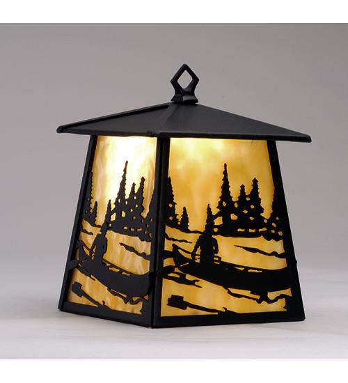 7.5&#34;W Canoe At Lake Hanging Wall Sconce